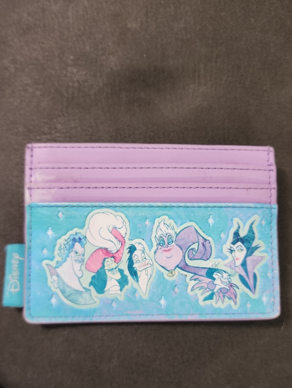 Loungefly Disney Villains Pastel Card Holder Wallet Ursula Maleficent Cruella